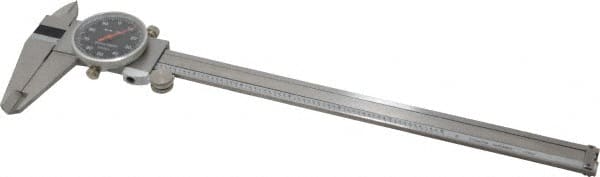 Value Collection - 0" to 8" Range, 0.001" Graduation, 0.1" per Revolution, Dial Caliper - Black Face - Exact Tooling