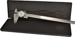 Value Collection - 0" to 12" Range, 0.001" Graduation, 0.1" per Revolution, Dial Caliper - White Face - Exact Tooling