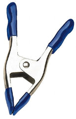 Irwin - 2" Jaw Opening Capacity, 2" Throat Depth, Spring Clamp - Metal Body, 6" OAL - Exact Tooling