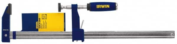 Irwin - 30" Capacity, 3-1/8" Throat Depth Bar Clamp - 1,000 Lb Clamping Pressure, 30" OAL - Exact Tooling