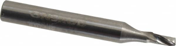 Onsrud - 1/8" Cutting Diam x 1/4" Length of Cut, 1 Flute, Upcut Spiral Router Bit - Uncoated, Right Hand Cut, Solid Carbide, 2" OAL x 1/4" Shank Diam, Single Edge - Exact Tooling