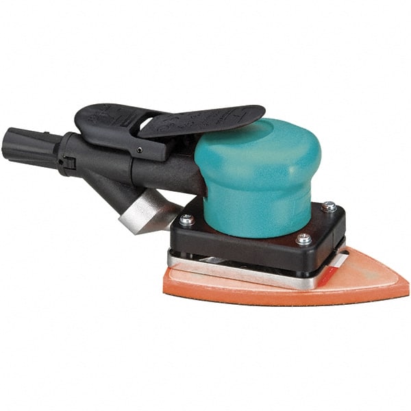 Dynabrade - 10,000 OPM, 13 CFM Air Consumption, Palm Air Orbital Sander - Rectangular Pad, 1/4 NPT Inlet - Exact Tooling