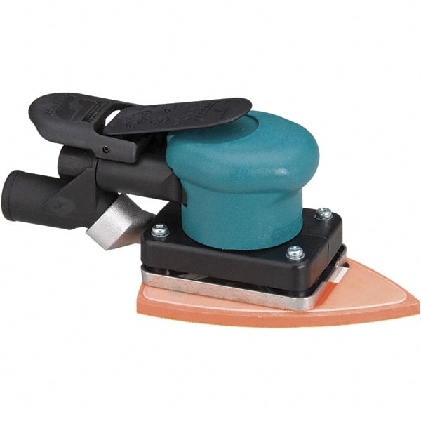 Dynabrade - 10,000 OPM, 13 CFM Air Consumption, Palm Air Orbital Sander - Rectangular Pad, 1/4 NPT Inlet - Exact Tooling