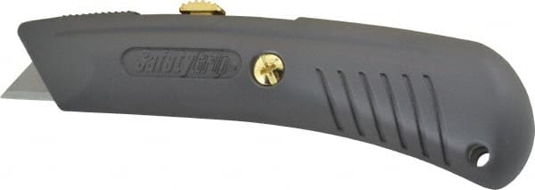 PHC - Retractable Utility Knife - 2-1/4" Blade, Gray Zinc Handle, 1 Blade Included - Exact Tooling