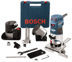 Bosch - Router Kits Router Type: Palm Grip Speed (RPM): 16000-35000 - Exact Tooling