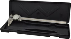 Value Collection - 0" to 12" Range, 0.001" Graduation, 0.2" per Revolution, Dial Caliper - White Face, 2.36" Jaw Length - Exact Tooling