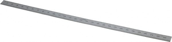 SPI - 300mm Long, 0.5, 1mm Graduation, Flexible Steel Rule - Metric Graduation Style, 1/2" Wide, Silver, Satin Chrome Finish - Exact Tooling