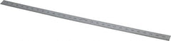 SPI - 300mm Long, 0.5, 1mm Graduation, Flexible Steel Rule - Metric Graduation Style, 1/2" Wide, Silver, Satin Chrome Finish - Exact Tooling