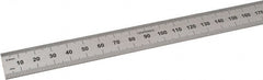 SPI - 600mm Long, 0.5, 1mm Graduation, Flexible Steel Rule - Metric Graduation Style, 3/4" Wide, Silver, Satin Chrome Finish - Exact Tooling