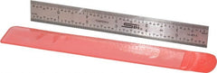 SPI - 6" Long, 1/64, 1/32, 1/16, 1/8" Graduation, Rigid Steel Rule - 4R Graduation Style, 3/4" Wide, Silver - Exact Tooling