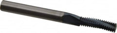 Accupro - 5/16-24 UNF, 0.235" Cutting Diam, 3 Flute, Solid Carbide Helical Flute Thread Mill - Internal Thread, 3/4" LOC, 2-1/2" OAL, 1/4" Shank Diam - Exact Tooling