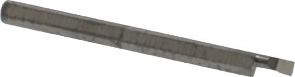 Accupro - 0.08" Min Bore Diam, 0.15" Max Bore Depth, 1/8 Shank Diam, Boring Bar - Left Hand Cut, Solid Carbide, Bright Finish - Exact Tooling