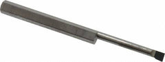 Accupro - 0.08" Min Bore Diam, 0.6" Max Bore Depth, 1/8 Shank Diam, Boring Bar - Left Hand Cut, Solid Carbide, Bright Finish - Exact Tooling