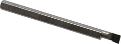 Accupro - 0.11" Min Bore Diam, 0.2" Max Bore Depth, 1/8 Shank Diam, Boring Bar - Left Hand Cut, Solid Carbide, Bright Finish - Exact Tooling