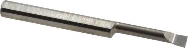 Accupro - 0.14" Min Bore Diam, 3/4" Max Bore Depth, 3/16 Shank Diam, Boring Bar - Left Hand Cut, Solid Carbide, Bright Finish - Exact Tooling