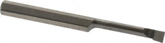 Accupro - 0.14" Min Bore Diam, 0.8" Max Bore Depth, 3/16 Shank Diam, Boring Bar - Left Hand Cut, Solid Carbide, Bright Finish - Exact Tooling