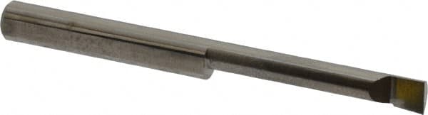 Accupro - 0.16" Min Bore Diam, 1" Max Bore Depth, 3/16 Shank Diam, Boring Bar - Left Hand Cut, Solid Carbide, Bright Finish - Exact Tooling