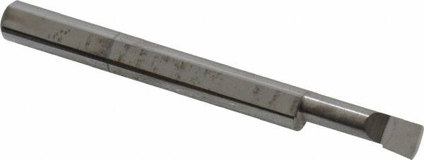 Accupro - 0.16" Min Bore Diam, 1/2" Max Bore Depth, 3/16 Shank Diam, Boring Bar - Left Hand Cut, Solid Carbide, Bright Finish - Exact Tooling