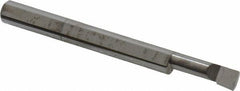 Accupro - 0.16" Min Bore Diam, 1/2" Max Bore Depth, 3/16 Shank Diam, Boring Bar - Left Hand Cut, Solid Carbide, Bright Finish - Exact Tooling