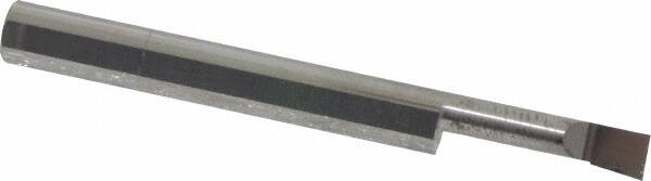Accupro - 0.18" Min Bore Diam, 3/4" Max Bore Depth, 1/4 Shank Diam, Boring Bar - Left Hand Cut, Solid Carbide, Bright Finish - Exact Tooling
