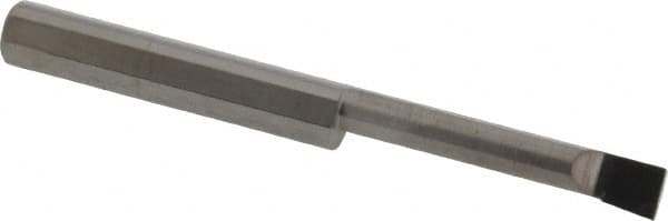Accupro - 0.2" Min Bore Diam, 1.2" Max Bore Depth, 1/4 Shank Diam, Boring Bar - Left Hand Cut, Solid Carbide, Bright Finish - Exact Tooling