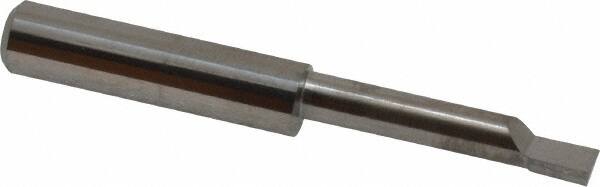 Accupro - 0.23" Min Bore Diam, 1.2" Max Bore Depth, 5/16 Shank Diam, Boring Bar - Left Hand Cut, Solid Carbide, Bright Finish - Exact Tooling
