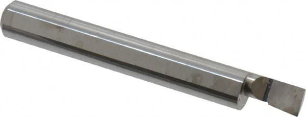 Accupro - 0.23" Min Bore Diam, 0.4" Max Bore Depth, 5/16 Shank Diam, Boring Bar - Left Hand Cut, Solid Carbide, Bright Finish - Exact Tooling