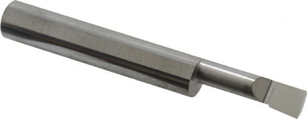 Accupro - 0.23" Min Bore Diam, 0.8" Max Bore Depth, 5/16 Shank Diam, Boring Bar - Left Hand Cut, Solid Carbide, Bright Finish - Exact Tooling