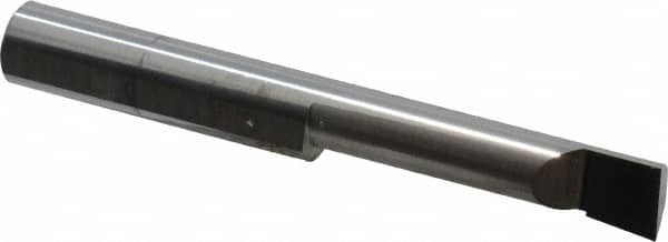 Accupro - 0.29" Min Bore Diam, 1-1/4" Max Bore Depth, 5/16 Shank Diam, Boring Bar - Left Hand Cut, Solid Carbide, Bright Finish - Exact Tooling