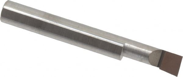 Accupro - 0.29" Min Bore Diam, 3/4" Max Bore Depth, 5/16 Shank Diam, Boring Bar - Left Hand Cut, Solid Carbide, Bright Finish - Exact Tooling