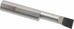 Accupro - 0.32" Min Bore Diam, 1.1" Max Bore Depth, 3/8 Shank Diam, Boring Bar - Left Hand Cut, Solid Carbide, Bright Finish - Exact Tooling