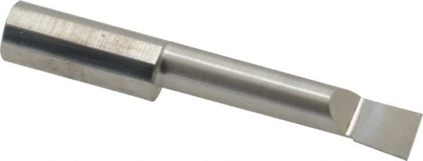 Accupro - 0.32" Min Bore Diam, 1-1/2" Max Bore Depth, 3/8 Shank Diam, Boring Bar - Left Hand Cut, Solid Carbide, Bright Finish - Exact Tooling