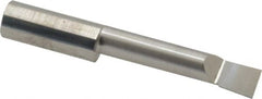 Accupro - 0.32" Min Bore Diam, 1-1/2" Max Bore Depth, 3/8 Shank Diam, Boring Bar - Left Hand Cut, Solid Carbide, Bright Finish - Exact Tooling