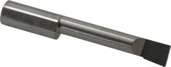 Accupro - 0.32" Min Bore Diam, 1.6" Max Bore Depth, 3/8 Shank Diam, Boring Bar - Left Hand Cut, Solid Carbide, Bright Finish - Exact Tooling