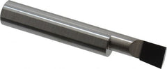 Accupro - 0.32" Min Bore Diam, 3/4" Max Bore Depth, 3/8 Shank Diam, Boring Bar - Left Hand Cut, Solid Carbide, Bright Finish - Exact Tooling
