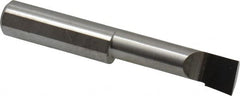 Accupro - 0.36" Min Bore Diam, 1-1/4" Max Bore Depth, 3/8 Shank Diam, Boring Bar - Left Hand Cut, Solid Carbide, Bright Finish - Exact Tooling