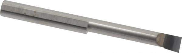 Accupro - 0.36" Min Bore Diam, 2" Max Bore Depth, 3/8 Shank Diam, Boring Bar - Left Hand Cut, Solid Carbide, Bright Finish - Exact Tooling