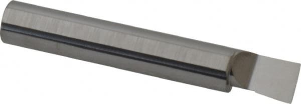 Accupro - 0.36" Min Bore Diam, 1/2" Max Bore Depth, 3/8 Shank Diam, Boring Bar - Left Hand Cut, Solid Carbide, Bright Finish - Exact Tooling