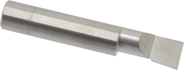 Accupro - 0.49" Min Bore Diam, 1" Max Bore Depth, 1/2 Shank Diam, Boring Bar - Left Hand Cut, Solid Carbide, Bright Finish - Exact Tooling