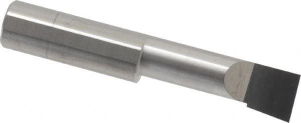 Accupro - 0.49" Min Bore Diam, 1-1/2" Max Bore Depth, 1/2 Shank Diam, Boring Bar - Left Hand Cut, Solid Carbide, Bright Finish - Exact Tooling