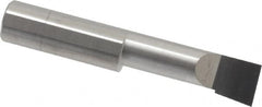 Accupro - 0.49" Min Bore Diam, 1-1/2" Max Bore Depth, 1/2 Shank Diam, Boring Bar - Left Hand Cut, Solid Carbide, Bright Finish - Exact Tooling