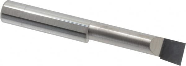 Accupro - 0.49" Min Bore Diam, 2" Max Bore Depth, 1/2 Shank Diam, Boring Bar - Left Hand Cut, Solid Carbide, Bright Finish - Exact Tooling