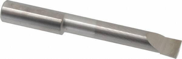 Accupro - 0.49" Min Bore Diam, 2-1/2" Max Bore Depth, 1/2 Shank Diam, Boring Bar - Left Hand Cut, Solid Carbide, Bright Finish - Exact Tooling