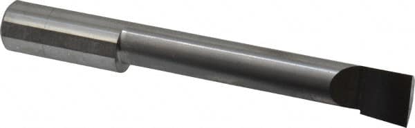 Accupro - 0.49" Min Bore Diam, 2-3/4" Max Bore Depth, 1/2 Shank Diam, Boring Bar - Left Hand Cut, Solid Carbide, Bright Finish - Exact Tooling
