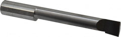 Accupro - 0.49" Min Bore Diam, 2-3/4" Max Bore Depth, 1/2 Shank Diam, Boring Bar - Left Hand Cut, Solid Carbide, Bright Finish - Exact Tooling