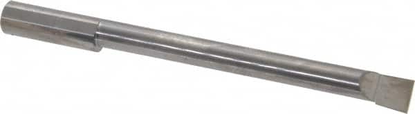 Accupro - 0.49" Min Bore Diam, 4-1/2" Max Bore Depth, 1/2 Shank Diam, Boring Bar - Left Hand Cut, Solid Carbide, Bright Finish - Exact Tooling