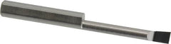 Accupro - 0.18" Min Bore Diam, 1-1/4" Max Bore Depth, 1/4 Shank Diam, Boring Bar - Right Hand Cut, Solid Carbide, Bright Finish - Exact Tooling