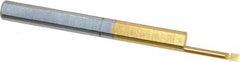 Accupro - 0.05" Min Bore Diam, 0.3" Max Bore Depth, 1/8 Shank Diam, Boring Bar - Right Hand Cut, Solid Carbide, TiN Finish - Exact Tooling