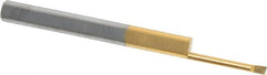 Accupro - 0.05" Min Bore Diam, 0.4" Max Bore Depth, 1/8 Shank Diam, Boring Bar - Right Hand Cut, Solid Carbide, TiN Finish - Exact Tooling