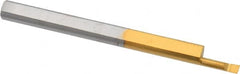 Accupro - 0.06" Min Bore Diam, 0.2" Max Bore Depth, 1/8 Shank Diam, Boring Bar - Right Hand Cut, Solid Carbide, TiN Finish - Exact Tooling